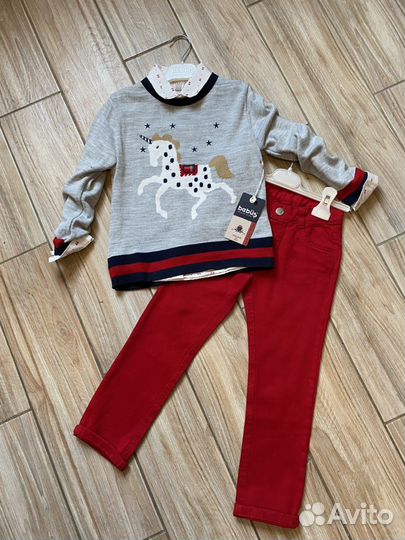 Комплект с джинсами для девочки Bebüs р.110