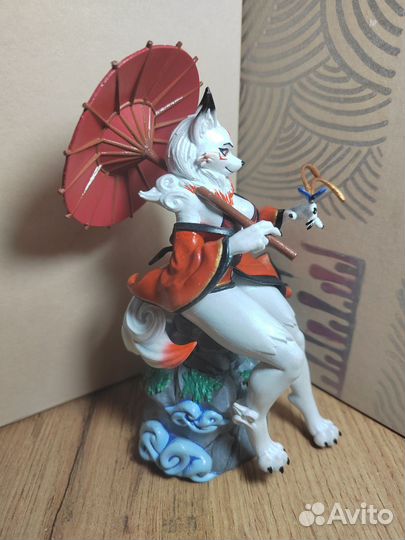 Фурри лисица. 3Д фигурка ручной разрисовки