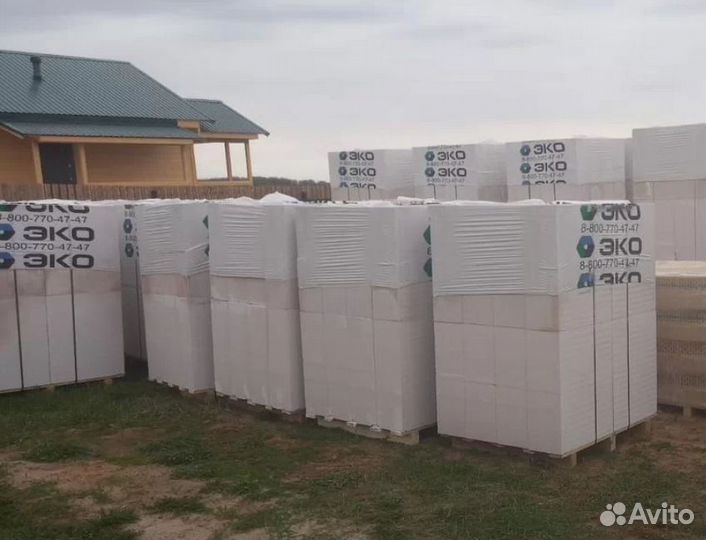 Газобетон от производителя эко D500 B3,5 600x250x100