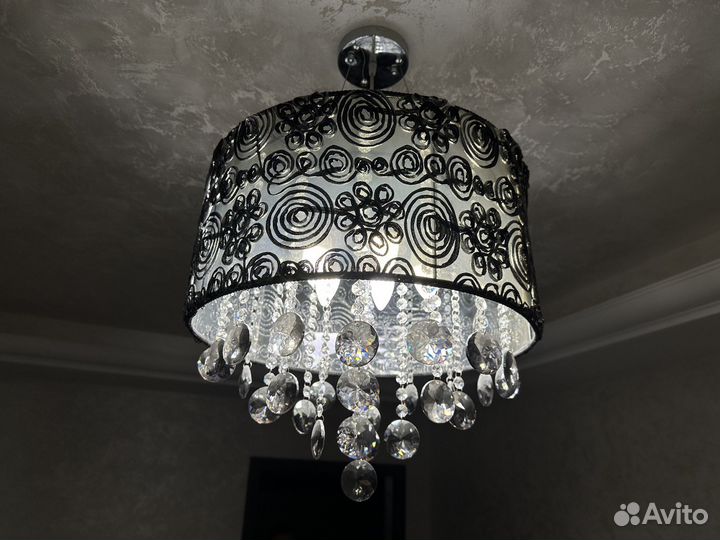 Люстра потолочная с кристаллами Swarovski