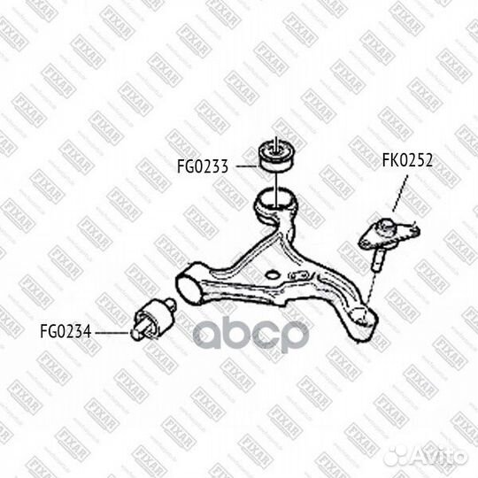 Опора шаровая volvo S60/S80/V70/XC70 00- FK025