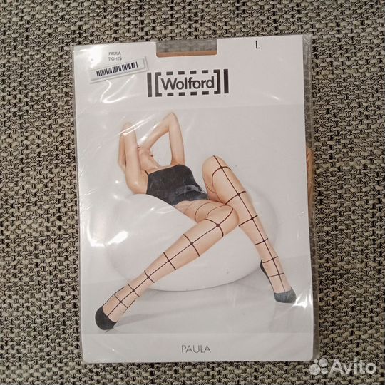 Колготки женские бежевые с клеткой Wolford