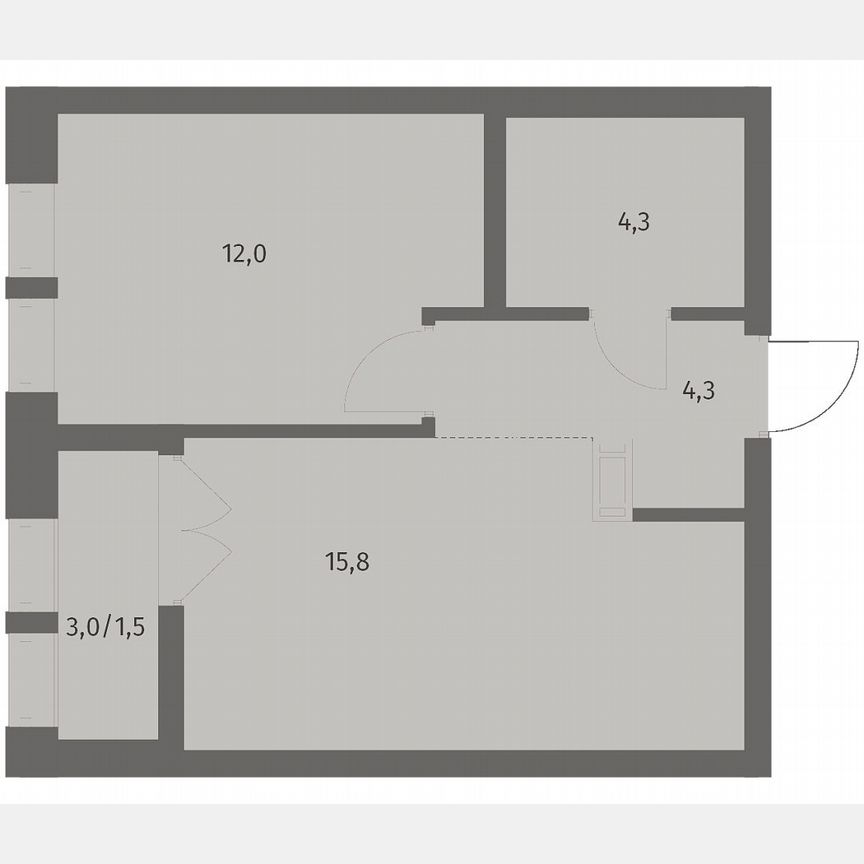1-к. квартира, 37,9 м², 9/12 эт.