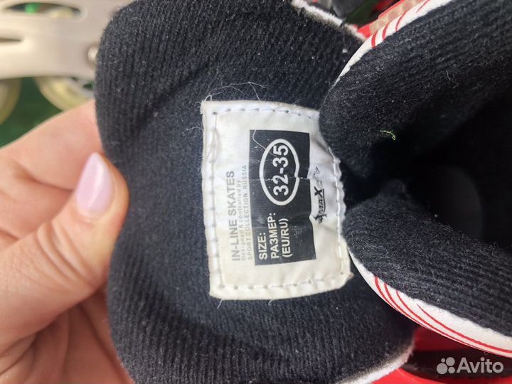 Роликовые коньки 32-35 размер с защитой