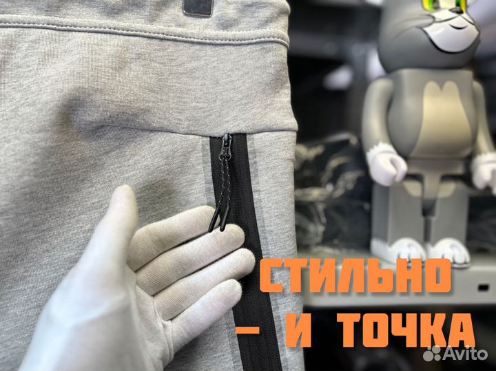 Шорты Nike Tech Fleece серые