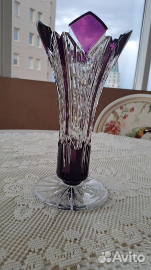 Ваза для цветов хрустальная