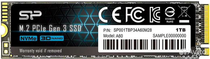 SSD накопитель silicon power M-Series SP001TBP34A6