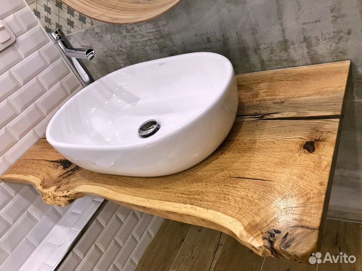 Деревянные столешницы для раковин и ванных комнат