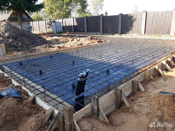 Фундаменты монолитные плиты