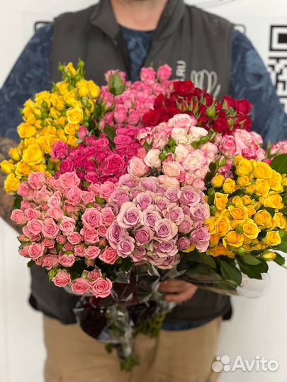 Цветы оптом - роза кустовая оптом