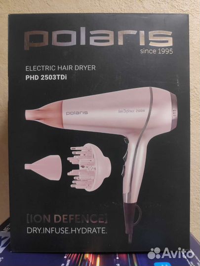 Фен Polaris PHD 2503TDi Мощность 2500Вт Новый