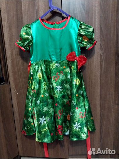Платье для девочки елочка