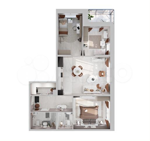 3-к. квартира, 91,3 м², 13/18 эт.