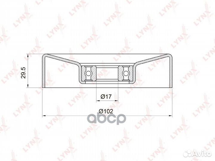Ролик натяжителя поликлин.ремня PB-5033 lynxauto