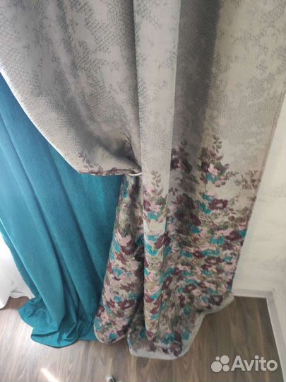 Шторы с орнаментом цветы