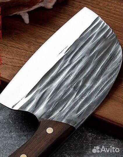 Нож кухонных для мяса, сербская тяпка с чехлом