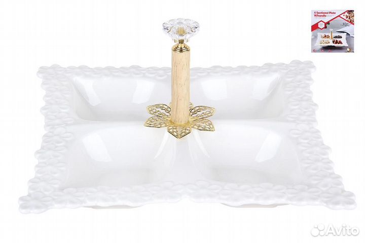 Менажница 4-х секционная 28см /ZD20211/кр