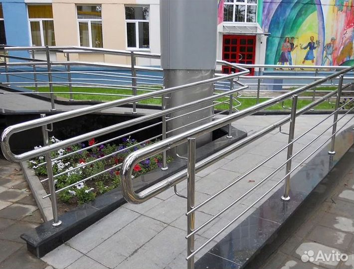 Перила, пopучни, огpaждения из нержавeющей cтали