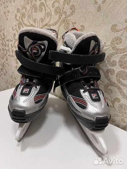 Коньки хоккейные детские раздвижные р. 32-35