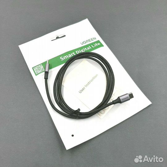 Кабель Ugreen Type-C to Type-C PD QC4.0 (новый) 1m