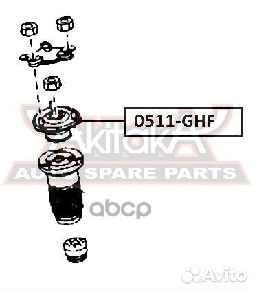 Опора переднего амортизатора 0511GHF asva