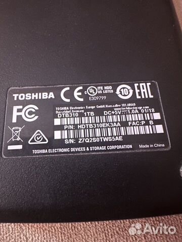 Toshiba Внешний жесткий диск 1 тб объявление продам