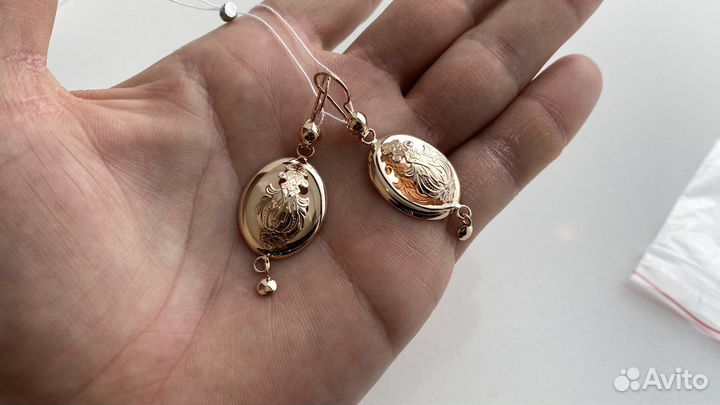 Золотые серьги самовары