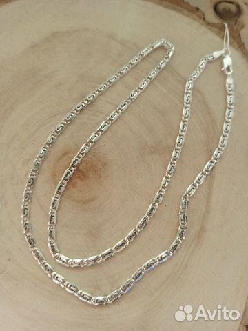 Серебряная цепочка с алмазной гранью "Улитка"