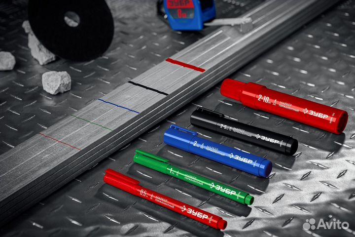 Маркер Зубр мп-300 2 мм, заостренный, синий