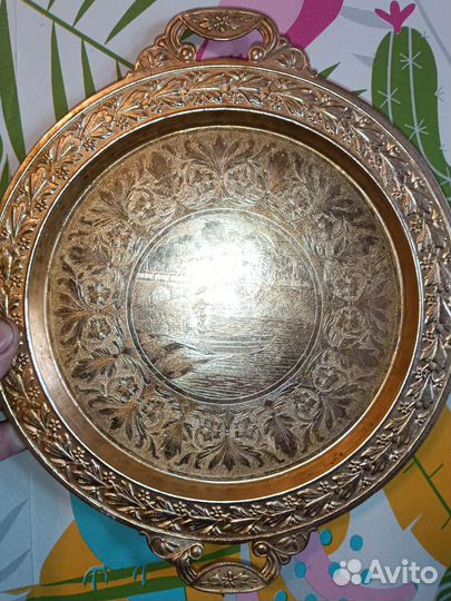 Поднос СССР Коллекционный, анадирован под медь
