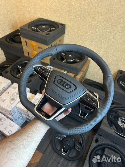 Новый спортивный руль Audi скошенный 2008+