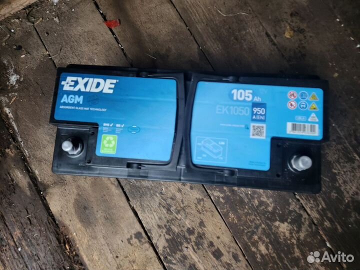 Exide EK1050 AGM 105ач 950А б/у с гарантией