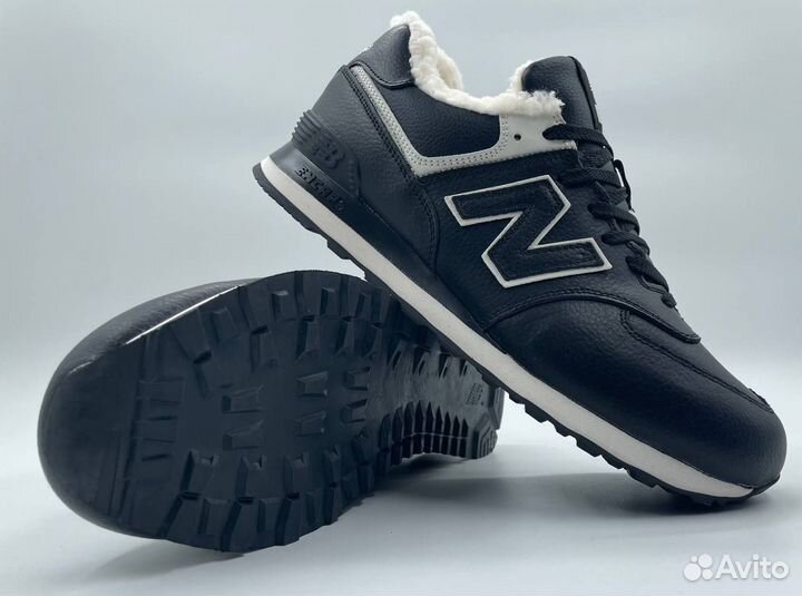 Мужские зимние кроссовки с мехом new balance 574