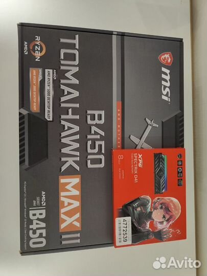 Связка MSI B450 Tomahawk+Ryzen5600g+16gb ddr4 4133