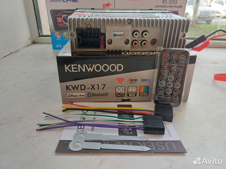 Магнитола Kenwood x17 1din с Bluetooth