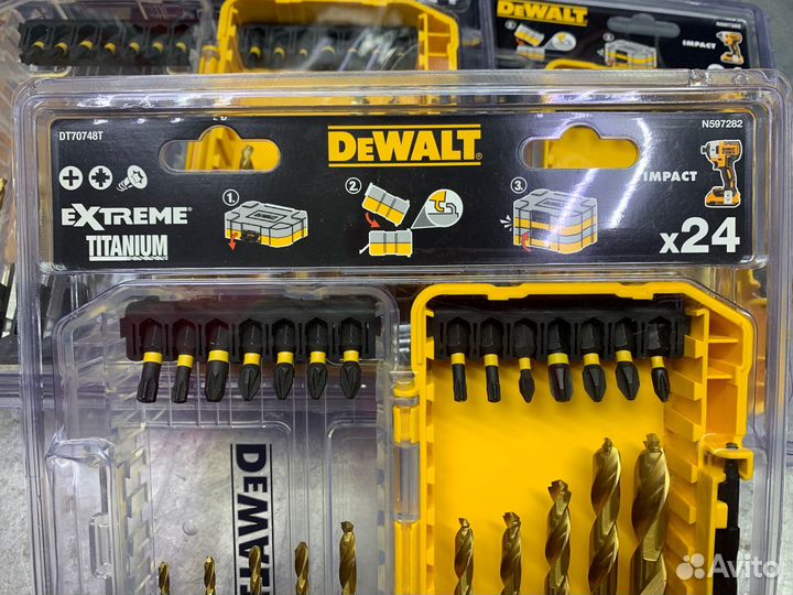 Набор сверл и бит для импакта dewalt DT70748T