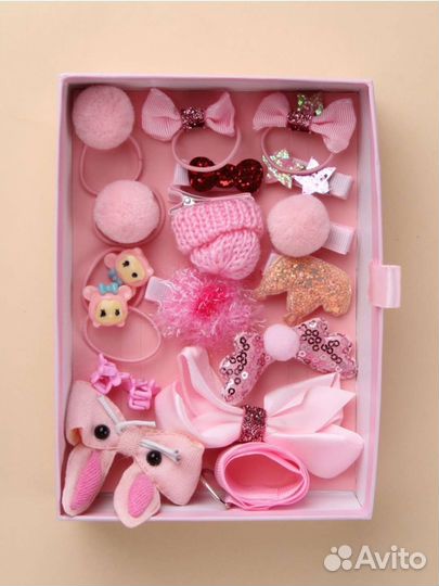 Подарочный набор резинок и заколок для девочек