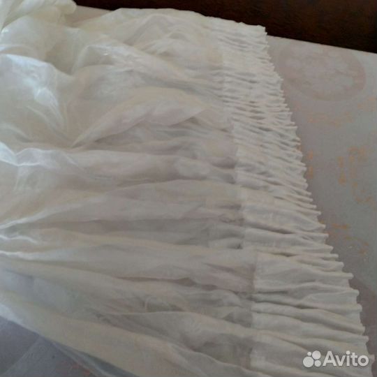 Тюль на шторной ленте белая 5 м