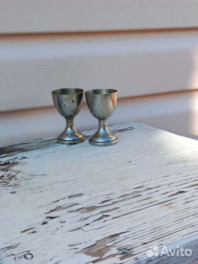 Рюмки металлические старинные