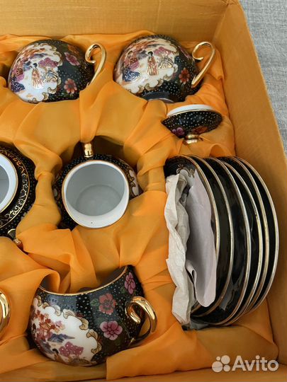 Сервиз чайный китайский новый в подарочной коробке