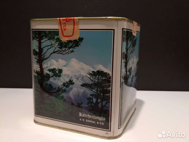 Индийский черный чай в жестяной банке СССР