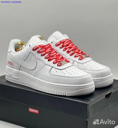 Кроссовки Nike Air Force 1 Low & Supreme (Арт.78561)