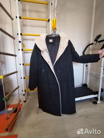 Пуховик женский зимний длинный размер 54-56