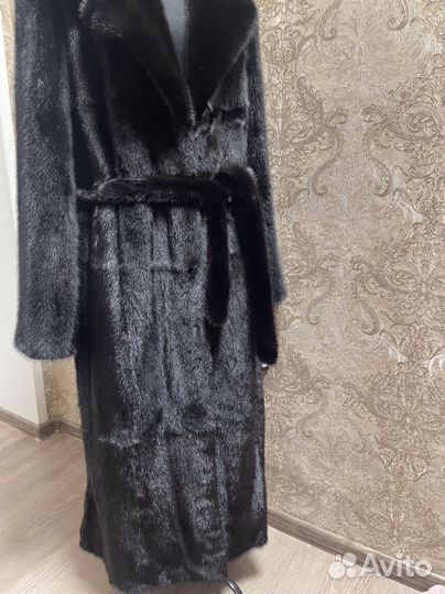 Шуба норковая большая 56-58р новпя длинная пояс че