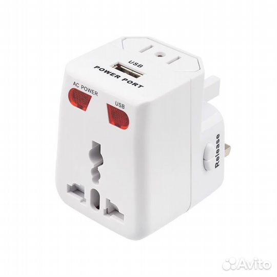 Сетевой адаптер с USB для путешествий