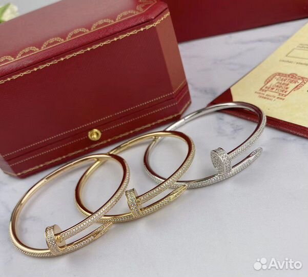 Браслет Cartier гвоздь в камнях