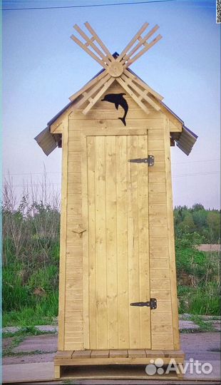 Дачный туалет с лебедем PGZ