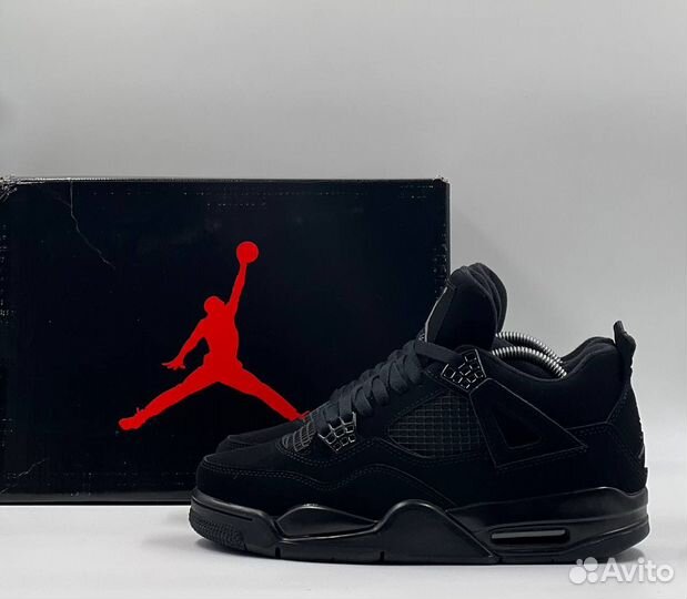 Кроссовки nike air jordan 4 retro x black