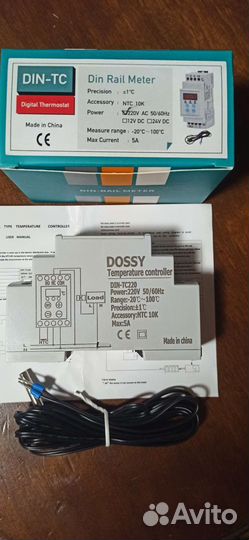 Терморегулятор Термореле на Din рейку 220 вольт
