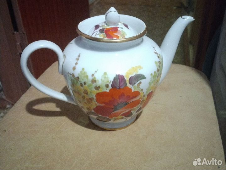 Чайник Цветы Юга лфз 50-е гг. всхв